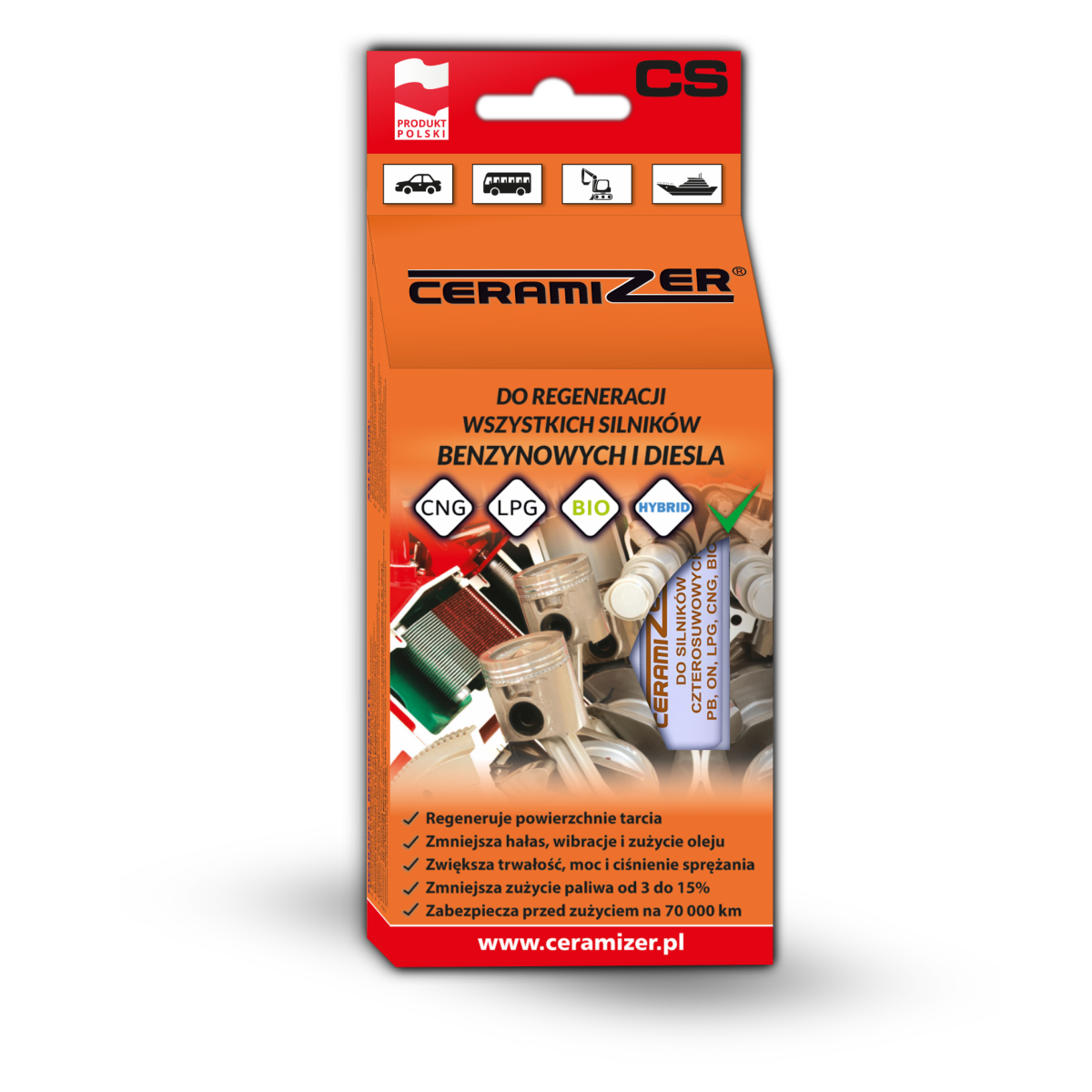 Engine (CS) - Ceramizer for four-stroke petrol, diesel, LPG engines